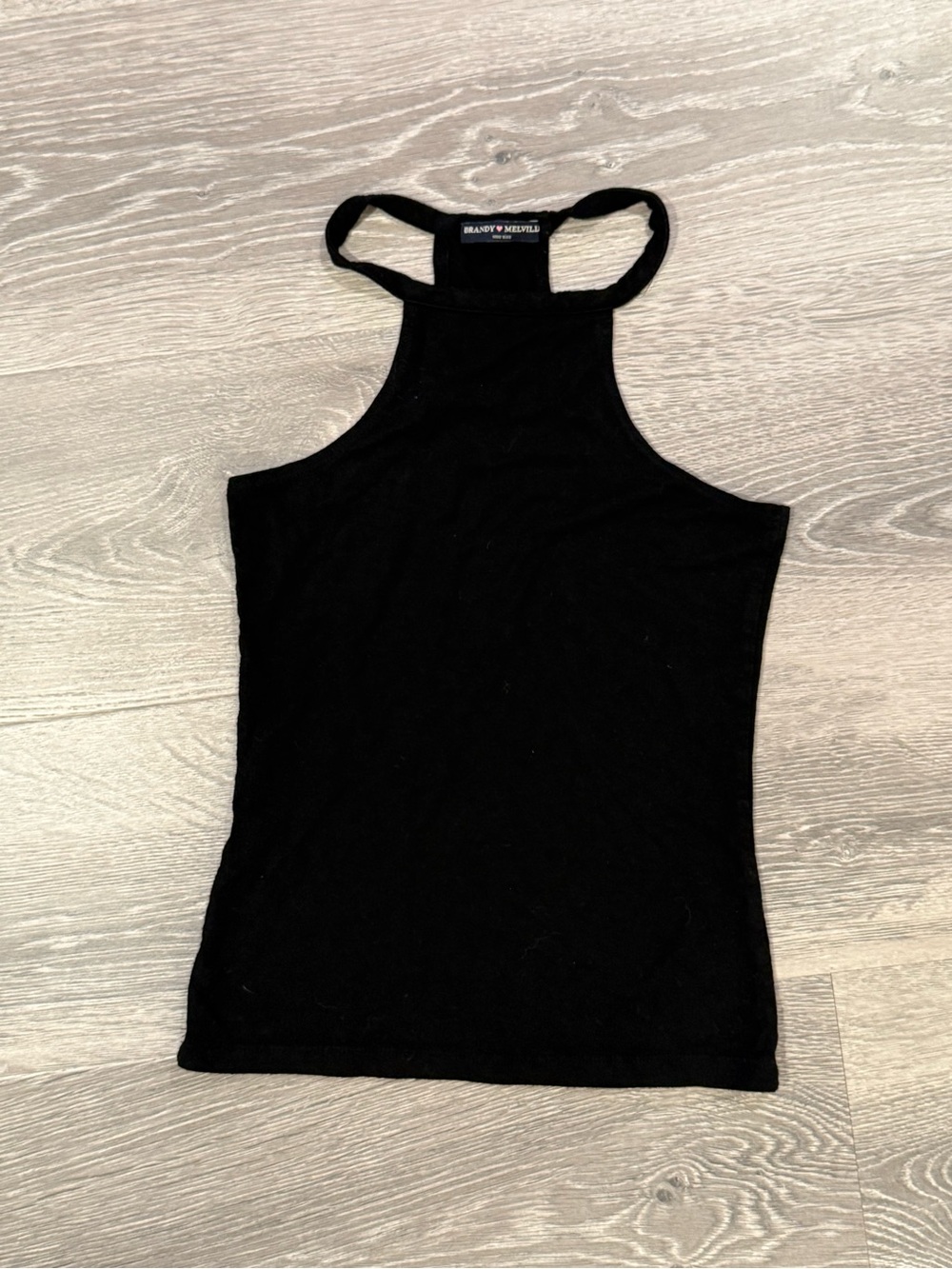Brandy Melville Black High Neck Tank Top